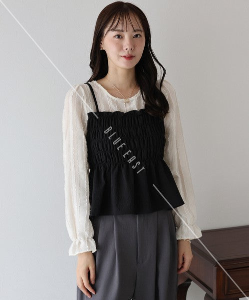 Button Shirt/Blouse Ladies fashion Layered Blouse Bustier [2025 NEW]