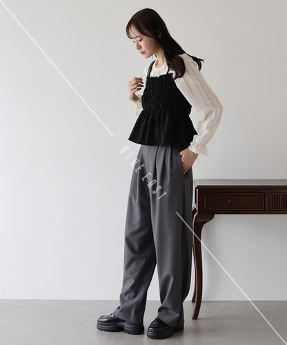 Button Shirt/Blouse Ladies fashion Layered Blouse Bustier [2025 NEW]