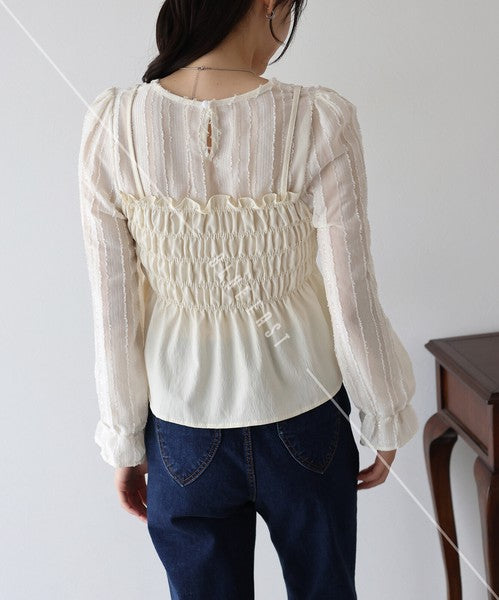 Button Shirt/Blouse Ladies fashion Layered Blouse Bustier [2025 NEW]