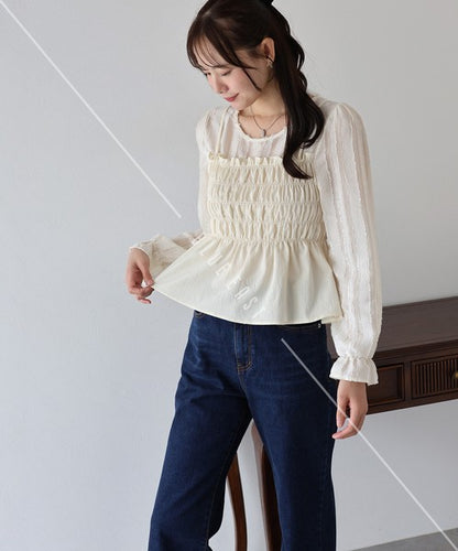 Button Shirt/Blouse Ladies fashion Layered Blouse Bustier [2025 NEW]