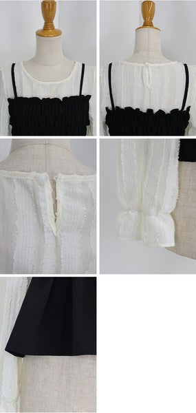 Button Shirt/Blouse Ladies fashion Layered Blouse Bustier [2025 NEW]