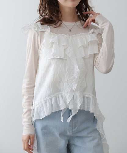 Bab Ruffle Frill Camisole◇Can Be Worn Across All Seasons