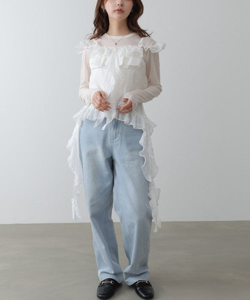 Bab Ruffle Frill Camisole◇Can Be Worn Across All Seasons