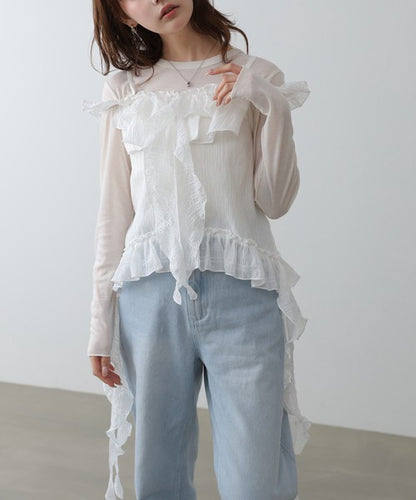 Bab Ruffle Frill Camisole◇Can Be Worn Across All Seasons