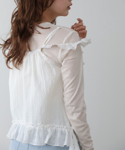 Bab Ruffle Frill Camisole◇Can Be Worn Across All Seasons
