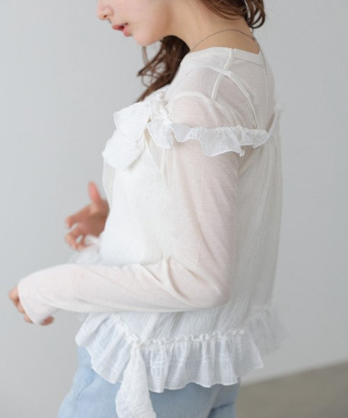 Bab Ruffle Frill Camisole◇Can Be Worn Across All Seasons
