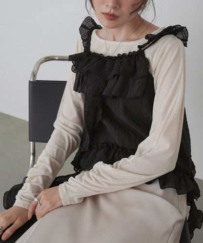 Bab Ruffle Frill Camisole◇Can Be Worn Across All Seasons