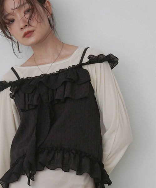 Bab Ruffle Frill Camisole◇Can Be Worn Across All Seasons