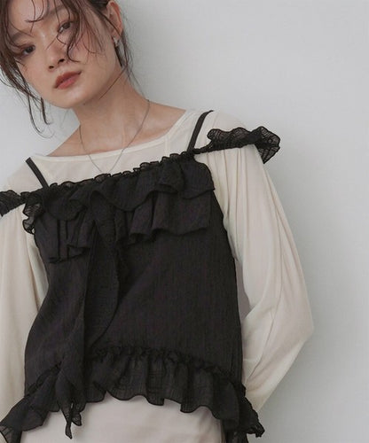 Bab Ruffle Frill Camisole◇Can Be Worn Across All Seasons