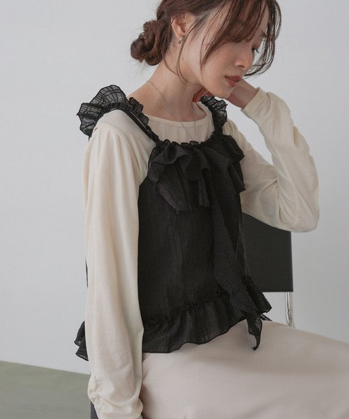 Bab Ruffle Frill Camisole◇Can Be Worn Across All Seasons