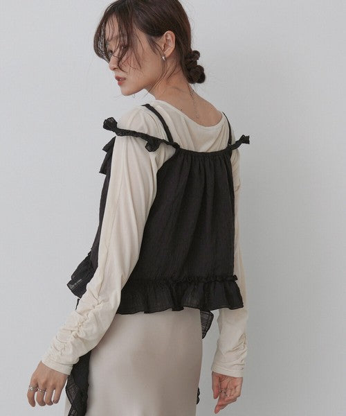 Bab Ruffle Frill Camisole◇Can Be Worn Across All Seasons