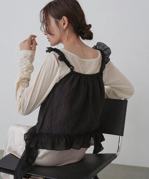 Bab Ruffle Frill Camisole◇Can Be Worn Across All Seasons