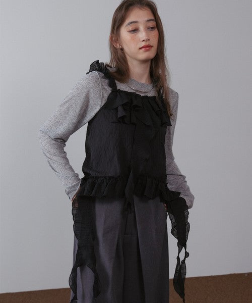 Bab Ruffle Frill Camisole◇Can Be Worn Across All Seasons