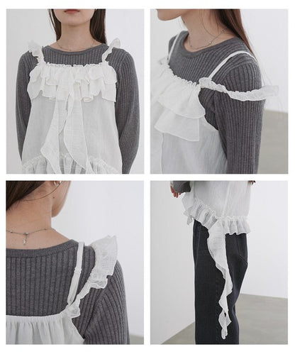 Bab Ruffle Frill Camisole◇Can Be Worn Across All Seasons