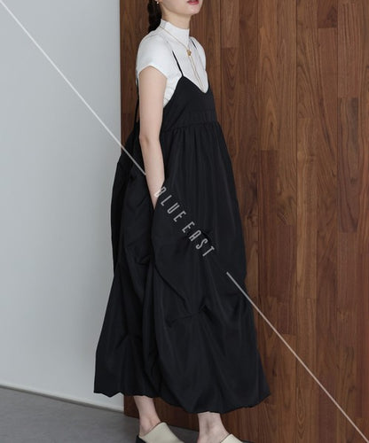 Casual Dress Ladies fashion Tuck Balloon Camisole Dress