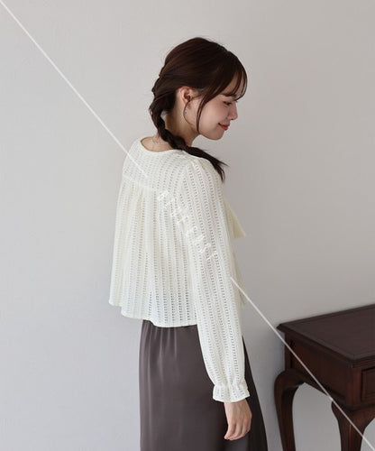 Button Shirt/Blouse Square Tiered