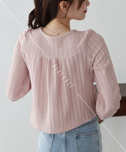 Button Shirt/Blouse Square Tiered