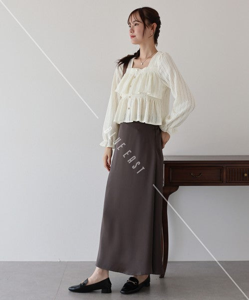 Button Shirt/Blouse Square Tiered