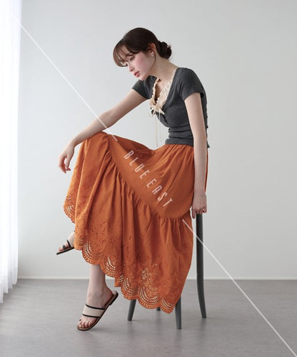Skirt Tiered Skirt Cotton