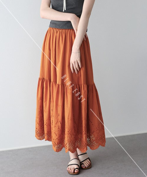 Skirt Tiered Skirt Cotton