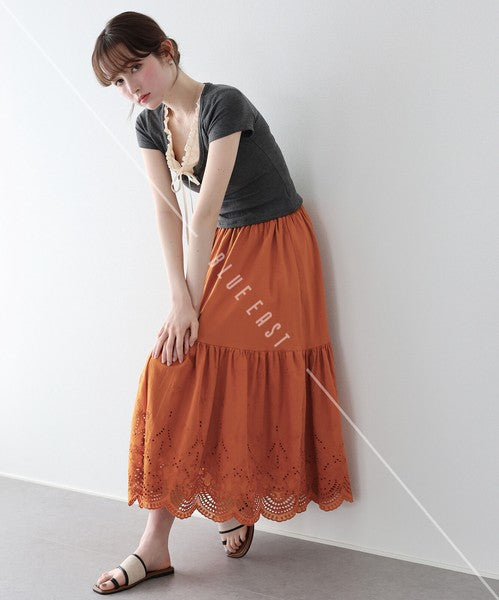 Skirt Tiered Skirt Cotton