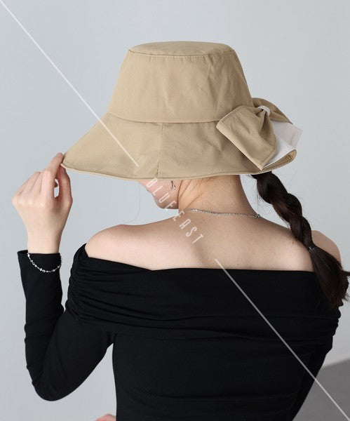Bucket Hat Bicolor Back Ribbon