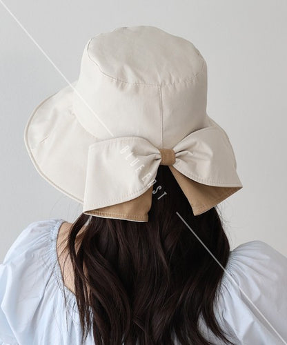 Bucket Hat Bicolor Back Ribbon