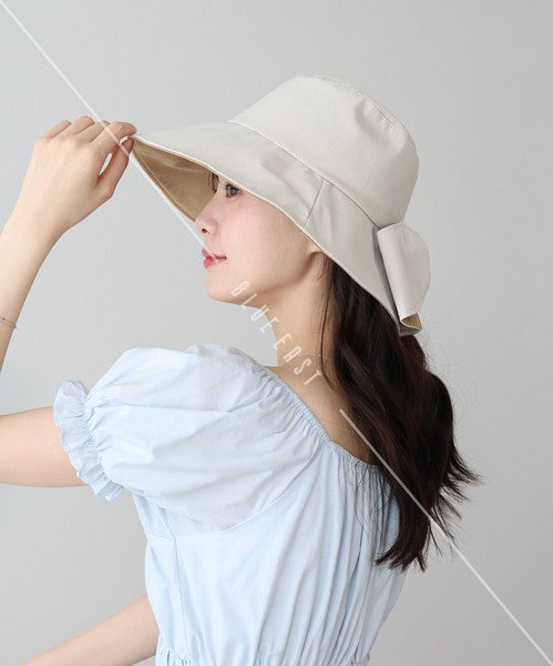 Bucket Hat Bicolor Back Ribbon