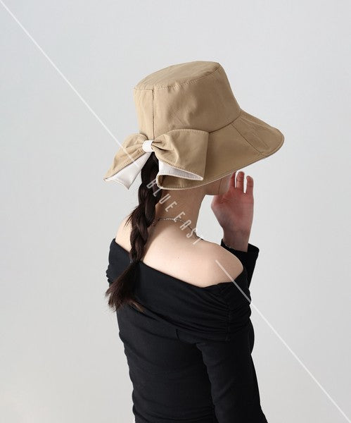 Bucket Hat Bicolor Back Ribbon