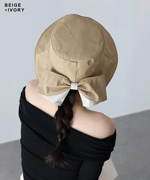 Bucket Hat Bicolor Back Ribbon