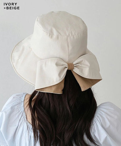 Bucket Hat Bicolor Back Ribbon