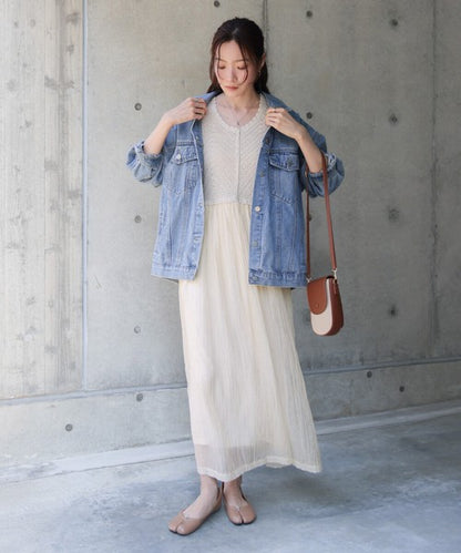 Crochet Combi Cami Dress◇Crochet Combination Camisole Dress