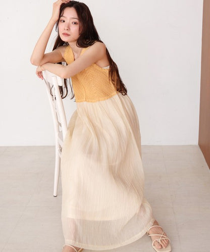 Crochet Combi Cami Dress◇Crochet Combination Camisole Dress