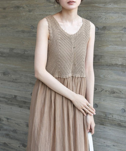 Crochet Combi Cami Dress◇Crochet Combination Camisole Dress