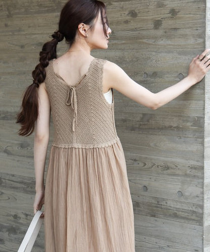 Crochet Combi Cami Dress◇Crochet Combination Camisole Dress