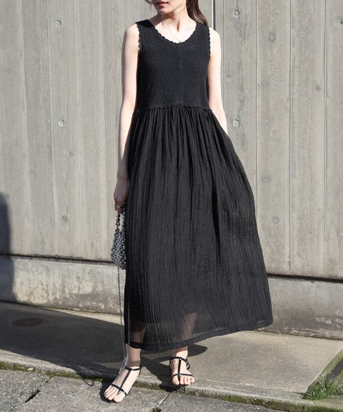 Crochet Combi Cami Dress◇Crochet Combination Camisole Dress