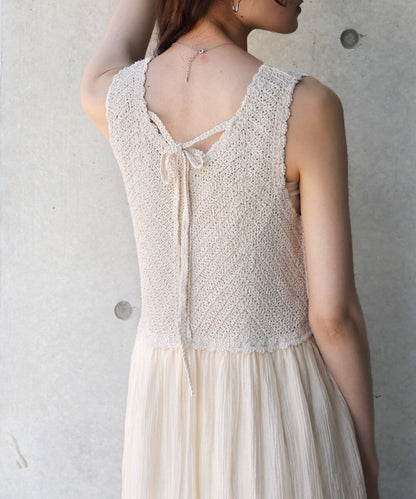 Crochet Combi Cami Dress◇Crochet Combination Camisole Dress