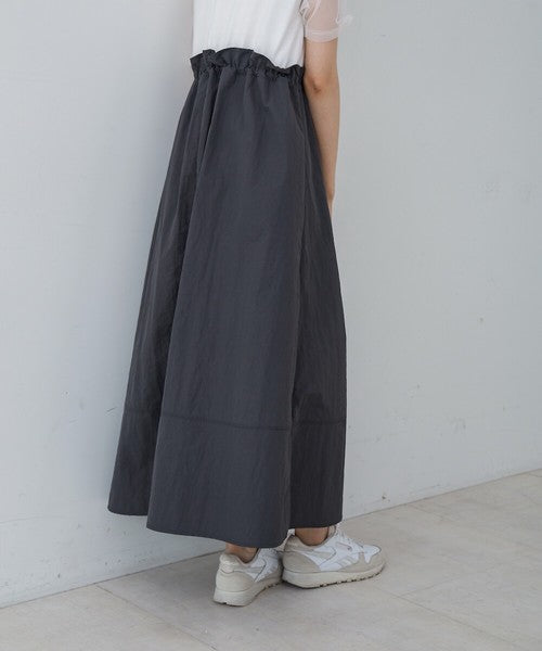 Tulle Layered Waist Drawstring Dress◇Tulle Layered Dress with Waist Drawstring