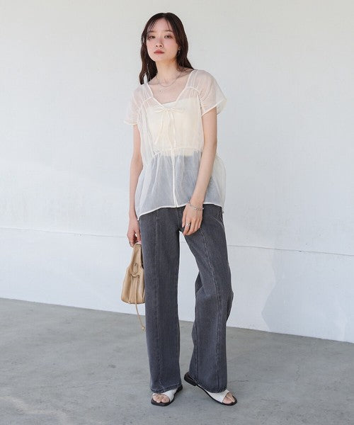 Bab Reversible Gather Blouse◇Reversible Blouse to Change the Look as You Like