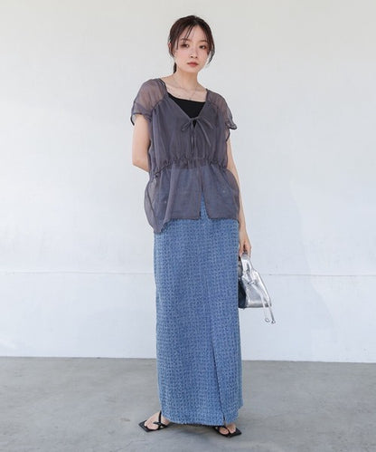 Bab Reversible Gather Blouse◇Reversible Blouse to Change the Look as You Like