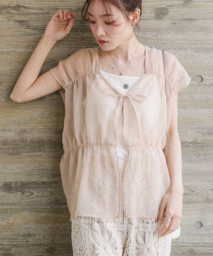 Bab Reversible Gather Blouse◇Reversible Blouse to Change the Look as You Like