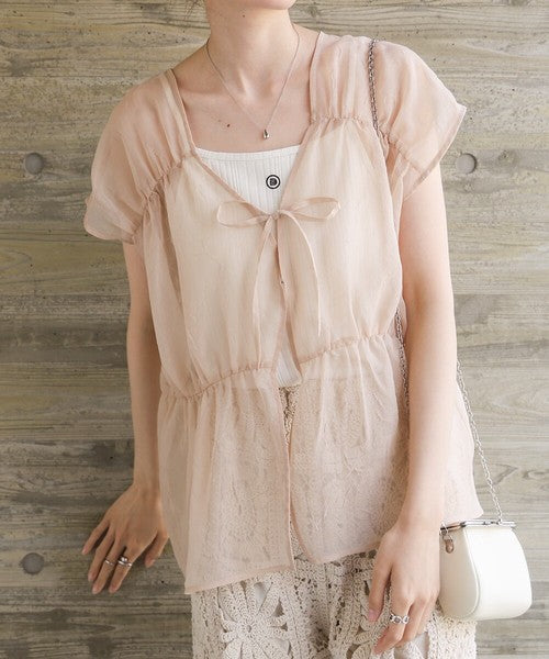 Bab Reversible Gather Blouse◇Reversible Blouse to Change the Look as You Like