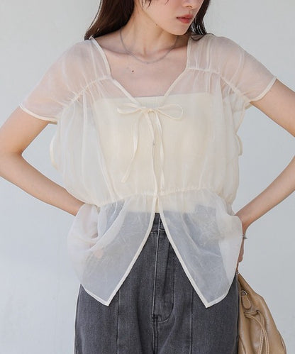 Bab Reversible Gather Blouse◇Reversible Blouse to Change the Look as You Like