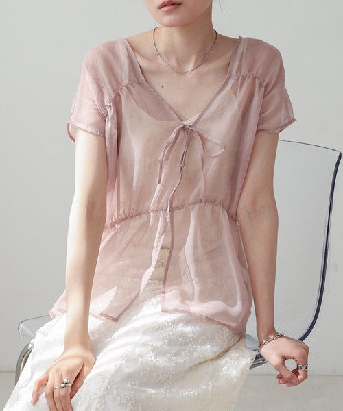 Bab Reversible Gather Blouse◇Reversible Blouse to Change the Look as You Like