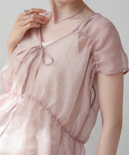 Bab Reversible Gather Blouse◇Reversible Blouse to Change the Look as You Like