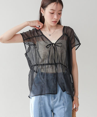 Bab Reversible Gather Blouse◇Reversible Blouse to Change the Look as You Like
