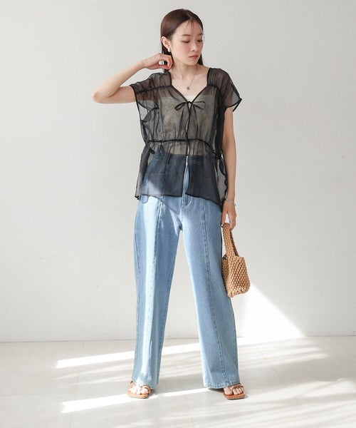 Bab Reversible Gather Blouse◇Reversible Blouse to Change the Look as You Like