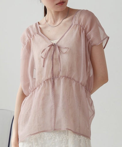 Bab Reversible Gather Blouse◇Reversible Blouse to Change the Look as You Like