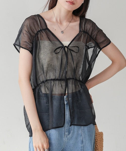 Bab Reversible Gather Blouse◇Reversible Blouse to Change the Look as You Like