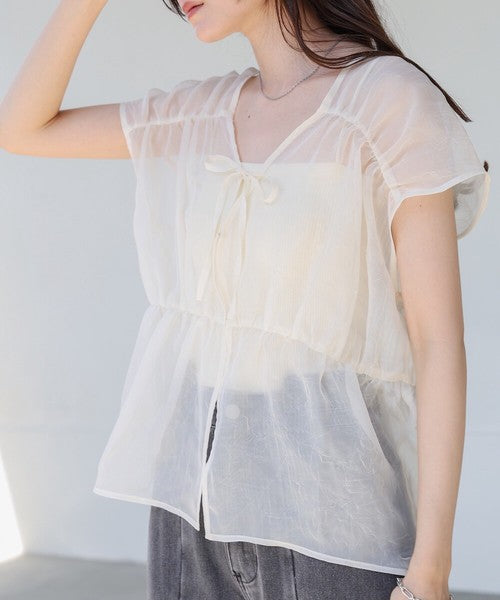 Bab Reversible Gather Blouse◇Reversible Blouse to Change the Look as You Like